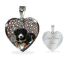 Entlebucher Mountain Dog Print Heart Pendant Luxury Necklace-Free Shipping - Deruj.com