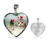 Scottish Fold Print Heart Pendant Luxury Necklace-Free Shipping - Deruj.com