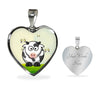 Cute Cow With Butterfly Print Heart Pendant Luxury Necklace-Free Shipping - Deruj.com