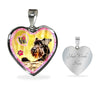 Miniature Schnauzer Dog Print Heart Charm Necklaces-Free Shipping - Deruj.com