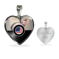 Sphynx Cat Print Heart Pendant Luxury Necklace-Free Shipping - Deruj.com