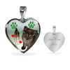 Selkirk Rex Print Heart Pendant Luxury Necklace-Free Shipping - Deruj.com