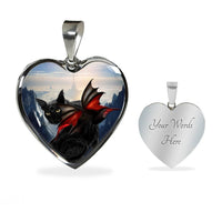 Bombay Cat Print Heart Pendant Luxury Necklace-Free Shipping - Deruj.com