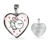 Flying Cat Print Heart Pendant Luxury Necklace-Free Shipping - Deruj.com