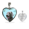 Weimaraner Dog Print Heart Pendant Luxury Necklace-Free Shipping - Deruj.com