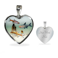 Glowlight Tetra Print Heart Charm Necklace-Free Shipping - Deruj.com