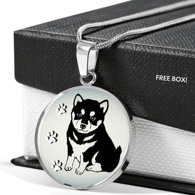 Shiba Inu Dog Print Luxury Necklace-Free Shipping - Deruj.com