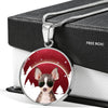 Chihuahua Print Circle Luxury Necklace-Free Shipping - Deruj.com