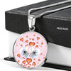 Maltese Dog Print Circle Charm Luxury Necklace-Free Shipping - Deruj.com