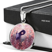 Bearded Vulture Bird Art Print Circle Pendant Luxury Necklace-Free Shipping - Deruj.com