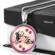 Golden Retriever Dog Print Luxury Necklace-Free Shipping - Deruj.com