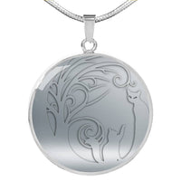 Lovely Cats Print Circle Pendant Luxury Necklace-Free Shipping - Deruj.com