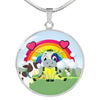 Cute Cow Print Circle Pendant Luxury Necklace-Free Shipping - Deruj.com