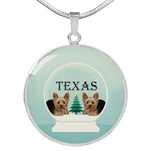 Yorkshire Terrier (Yorkie) Texas Print Luxury Necklace-Free Shipping - Deruj.com