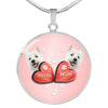 West Highland White Terrier (Westie) Print Circle Charm Luxury Necklace-Free Shipping - Deruj.com