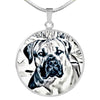 South African Mastiff (Boerboel) Dog Print Circle Pendant Luxury Necklace-Free Shipping - Deruj.com