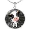 Cow Print Circle Pendant Luxury Necklace-Free Shipping - Deruj.com