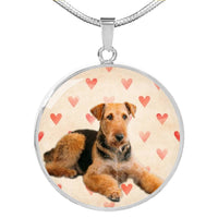 Airedale Terrier Print Luxury Necklace -Free Shipping - Deruj.com