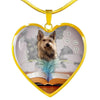 Berger Picard Print Heart Pendant Luxury Necklace-Free Shipping - Deruj.com