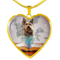 Berger Picard Print Heart Pendant Luxury Necklace-Free Shipping - Deruj.com