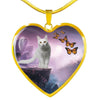 Turkish Angora Cat Print Heart Pendant Luxury Necklace-Free Shipping - Deruj.com