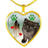 Selkirk Rex Print Heart Pendant Luxury Necklace-Free Shipping - Deruj.com