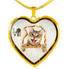 Lovely Bengal Cat Print Heart Charm Necklaces-Free Shipping - Deruj.com