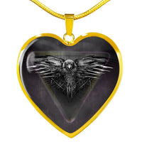 Amazing Eagle Print Heart Charm Necklaces-Free Shipping - Deruj.com