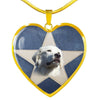 Great Pyrenees Print Heart Pendant Luxury Necklace-Free Shipping - Deruj.com