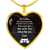 Cute Cat Print Heart Pendant Luxury Necklace-Free Shipping - Deruj.com