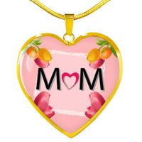 "MOM" Print Heart Pendant Luxury Necklace-Free Shipping - Deruj.com