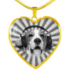 Cute Beagle Print Heart Charm Necklace-Free Shipping - Deruj.com