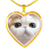 Cute Snoopy Cat Print Heart Charm Necklaces-Free Shipping - Deruj.com