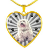Havanese Dog Print Heart Charm Necklace-Free Shipping - Deruj.com