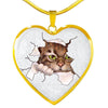 Amazing Cat Art Print Heart Charm Necklaces-Free Shipping - Deruj.com