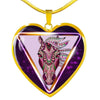 Horse Designer Art Print Heart Charm Necklaces-Free Shipping - Deruj.com