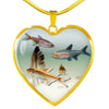 Glowlight Tetra Print Heart Charm Necklace-Free Shipping - Deruj.com