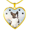 Cardigan Welsh Corgi Print Heart Pendant Luxury Necklace-Free Shipping - Deruj.com