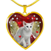Oriental Shorthair Print Heart Pendant Luxury Necklace-Free Shipping - Deruj.com