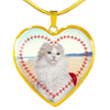 American Curl Print Heart Pendant Luxury Necklace-Free Shipping - Deruj.com