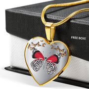 Butterfly Print Heart Pendant Luxury Necklace-Free Shipping - Deruj.com