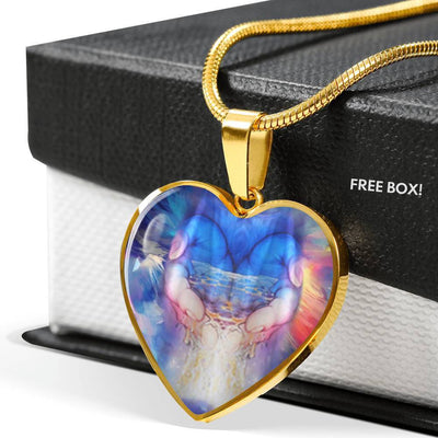 Amazing Art Print Heart Pendant Luxury Necklace-Free Shipping - Deruj.com