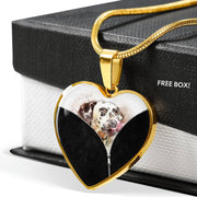 Dalmatian Dog Art Print Heart Charm Necklaces-Free Shipping - Deruj.com