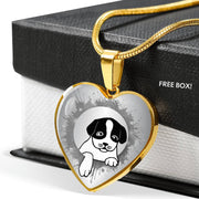 Cute Pet Art Print Heart Pendant Luxury Necklace-Free Shipping - Deruj.com