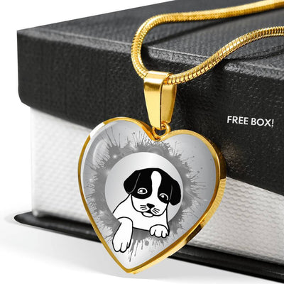 Cute Pet Art Print Heart Pendant Luxury Necklace-Free Shipping - Deruj.com
