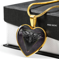 Amazing Eagle Print Heart Charm Necklaces-Free Shipping - Deruj.com