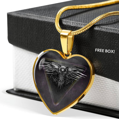 Amazing Eagle Print Heart Charm Necklaces-Free Shipping - Deruj.com