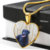 Curly Coated Retriever Print Heart Pendant Luxury Necklace-Free Shipping - Deruj.com