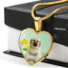 Anatolian Shepherd Dog Print Heart Pendant Luxury Necklace-Free Shipping - Deruj.com