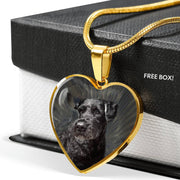Bouvier des Flandres Print Heart Pendant Luxury Necklace-Free Shipping - Deruj.com